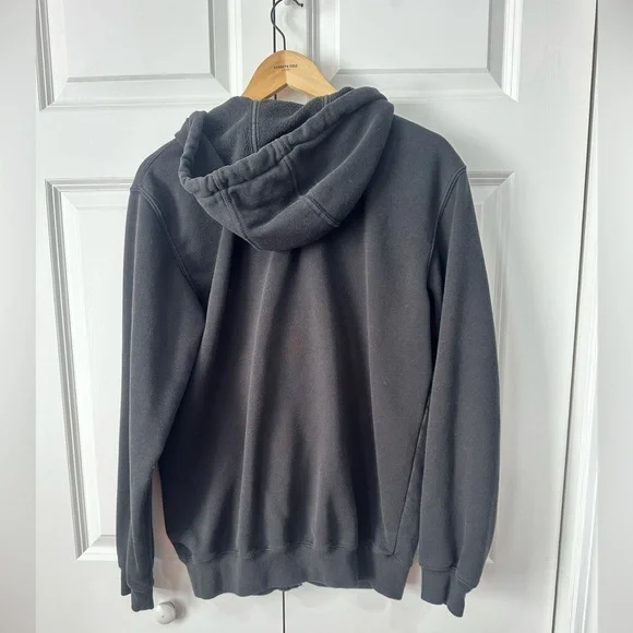Carhartt Original Fit Zip Up Hoodie Gray Black Sweatshirt Small - Picture 2 of 6